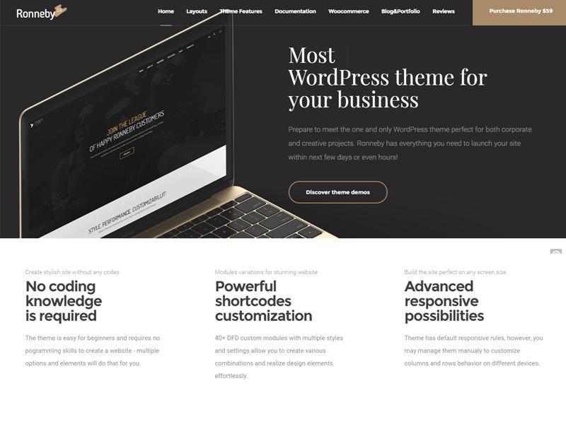 ronneby wp portfolio theme