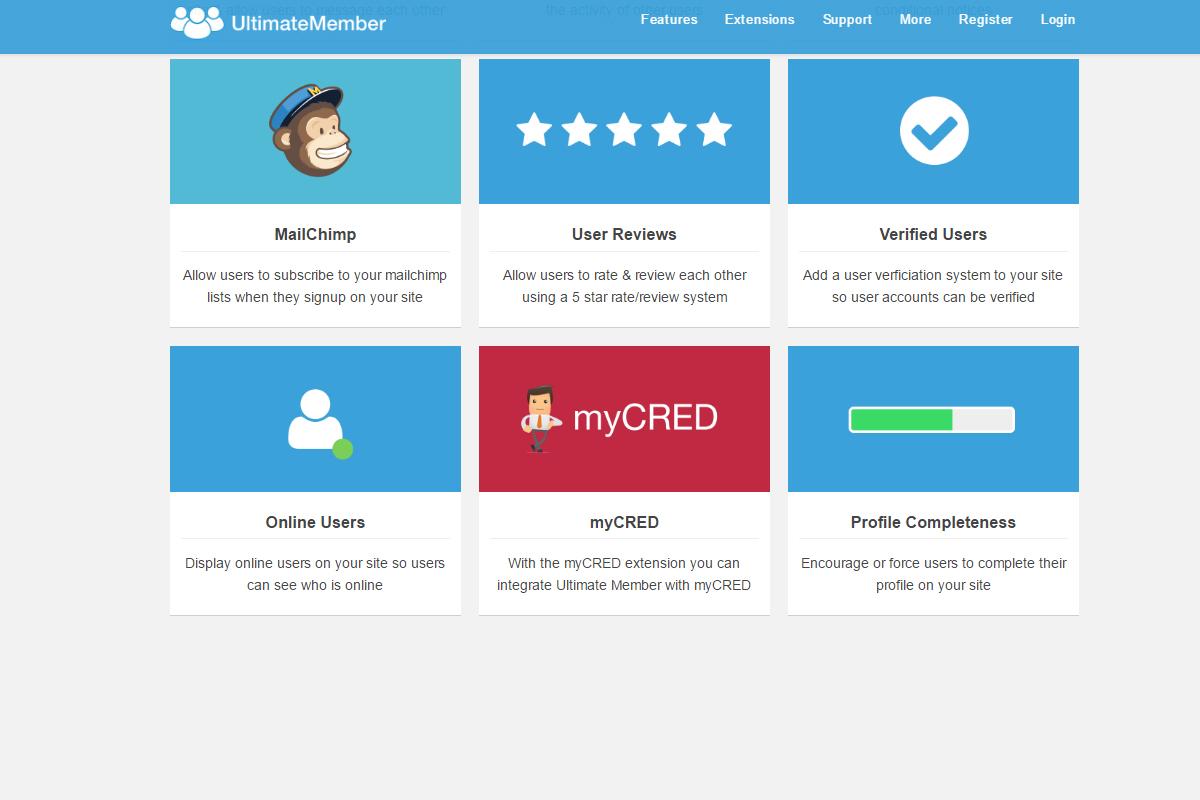 extensions of ultimate member plugin
