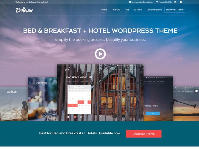 Bellevue Hotel wordpress theme