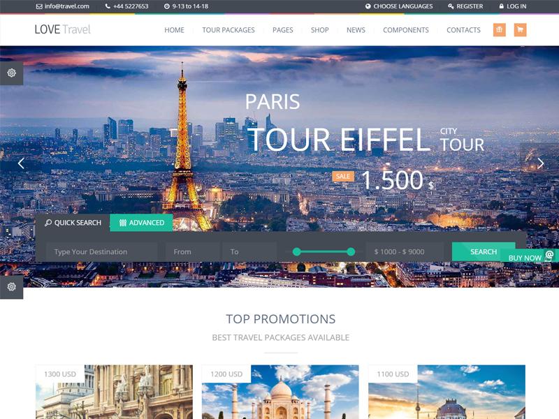 love travel wordpress theme