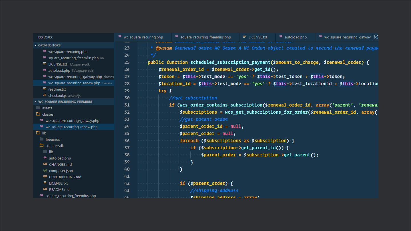 Coding-Practices in square integration code