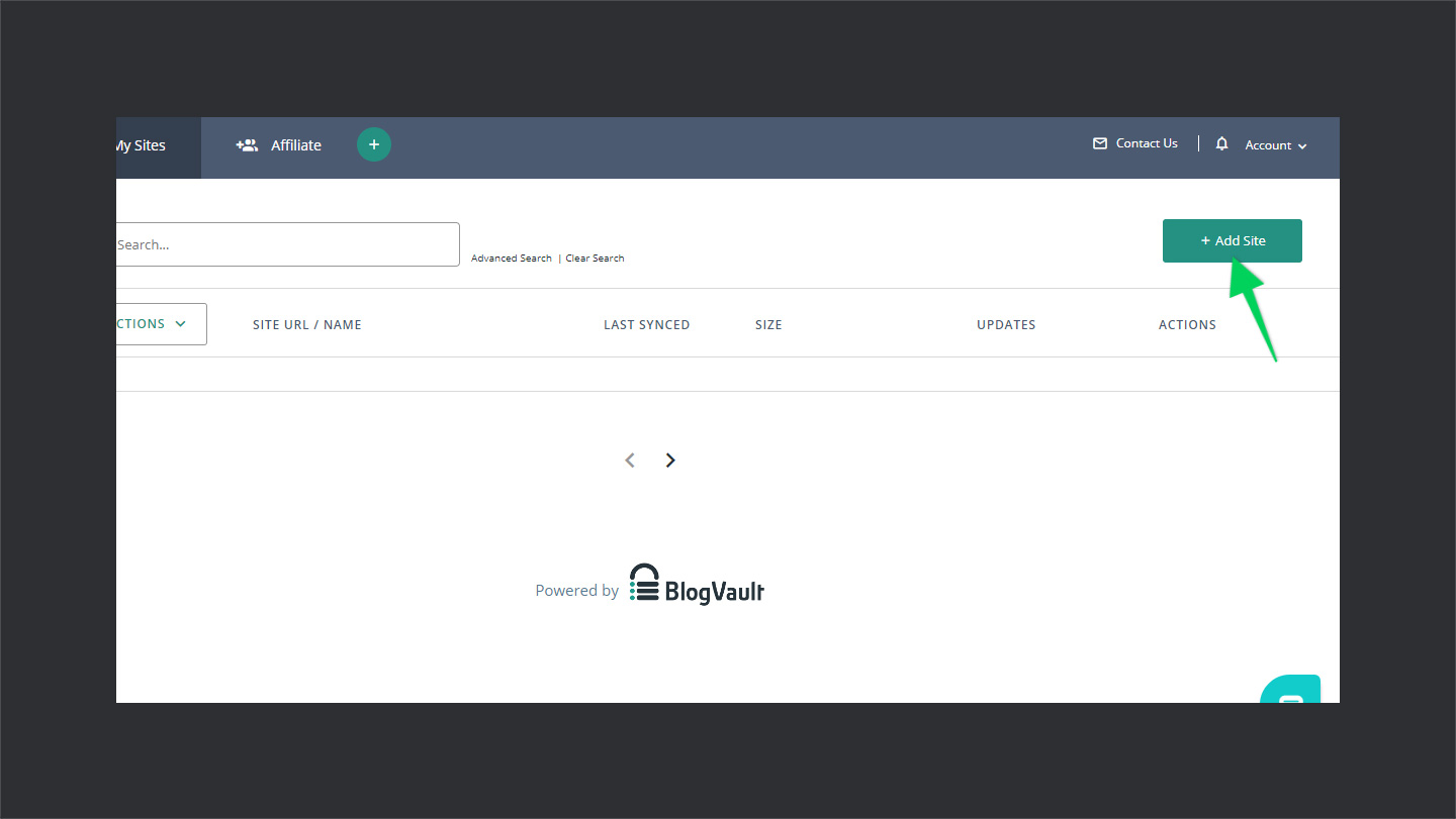 BlogVault-Add-a-new-site