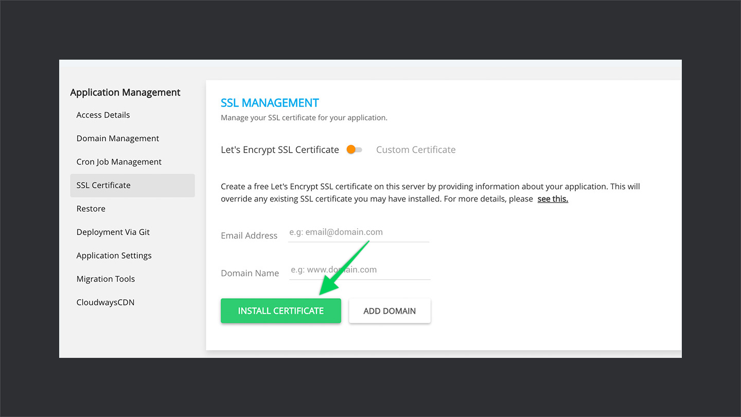 CloudWays-Install-SSL-Certificate