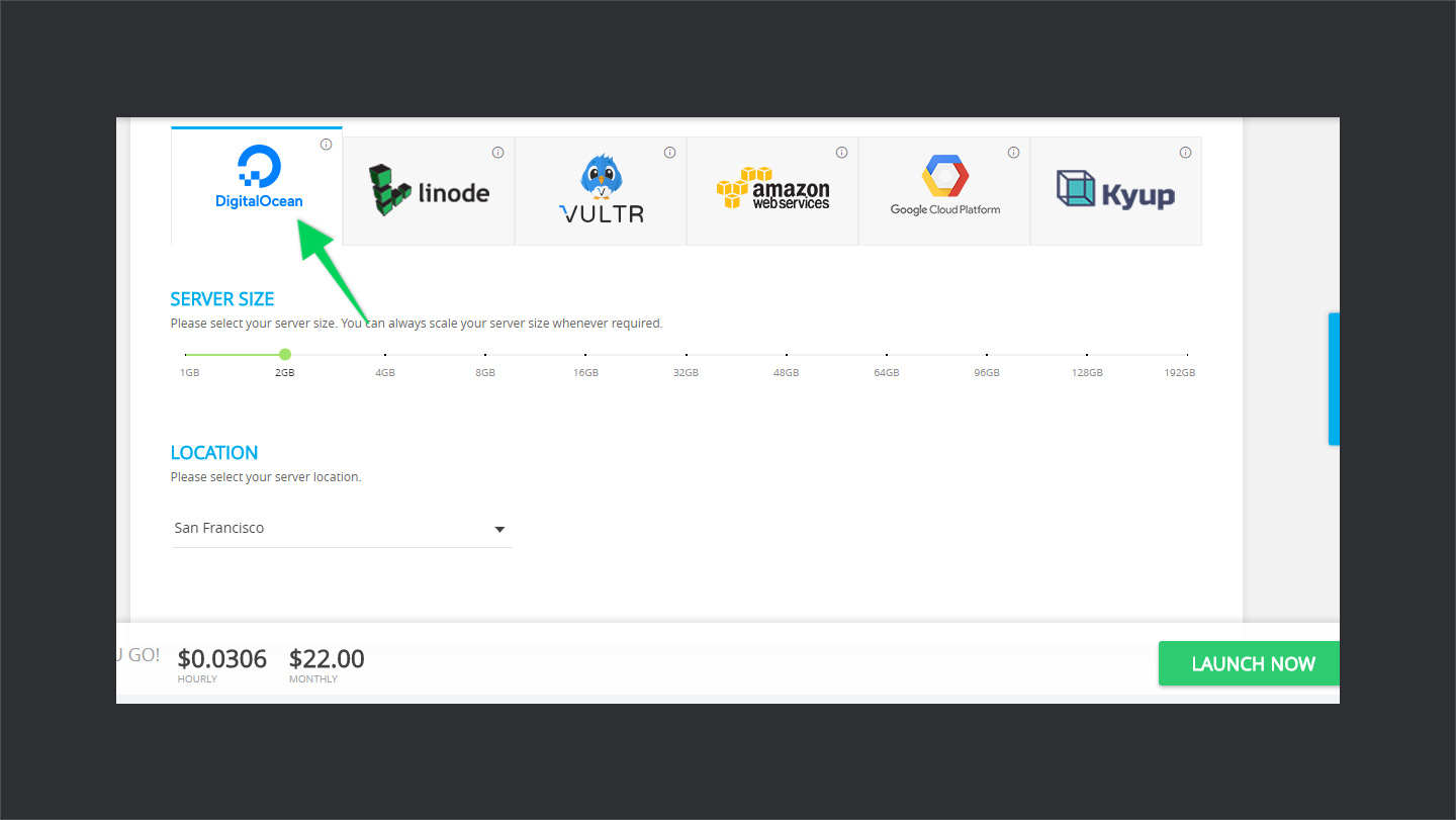 CloudWays-Selecting-Server