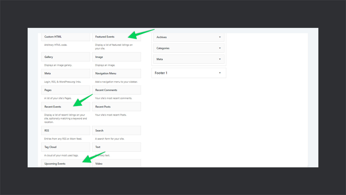 Wp Event Manager Plugin Widgets