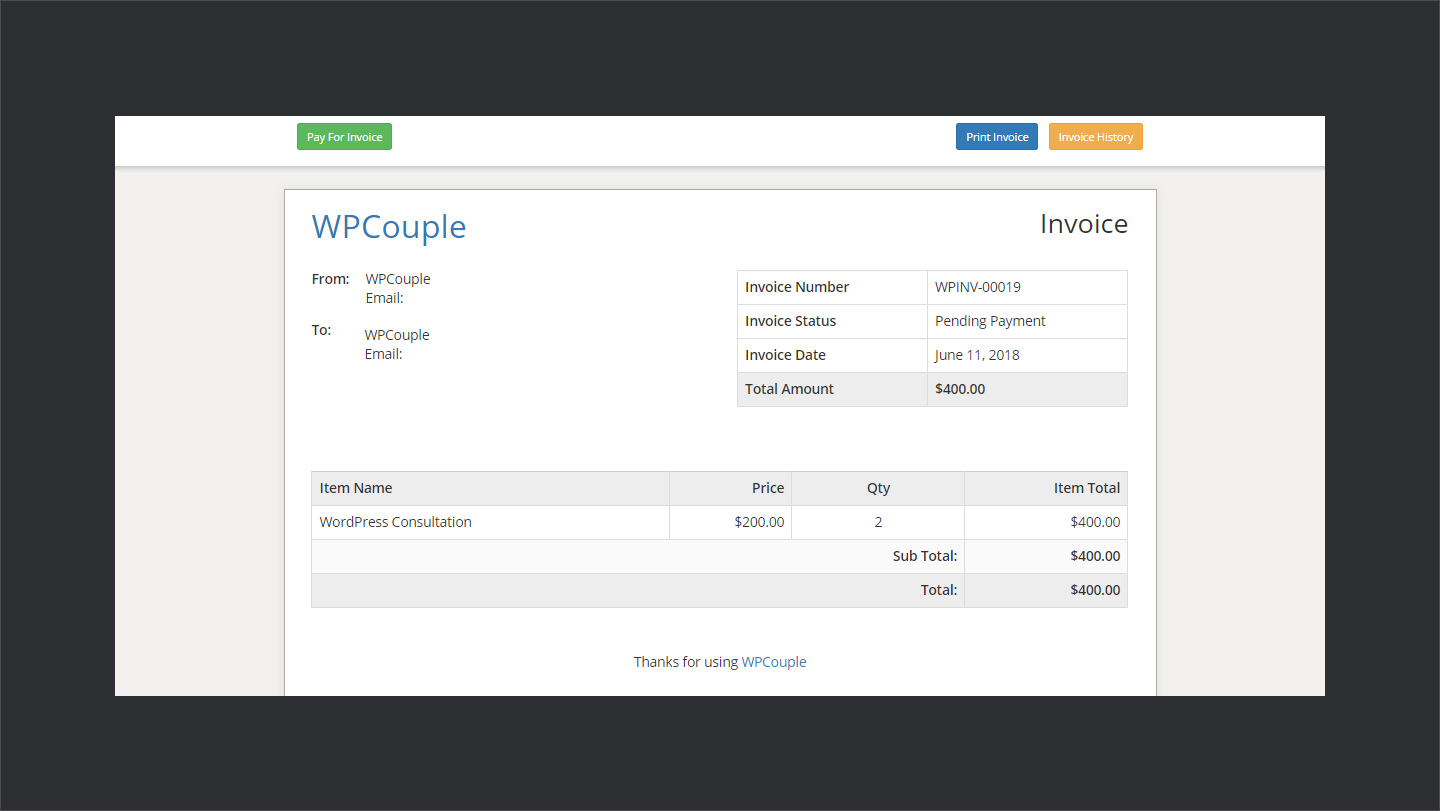 Invoice Example