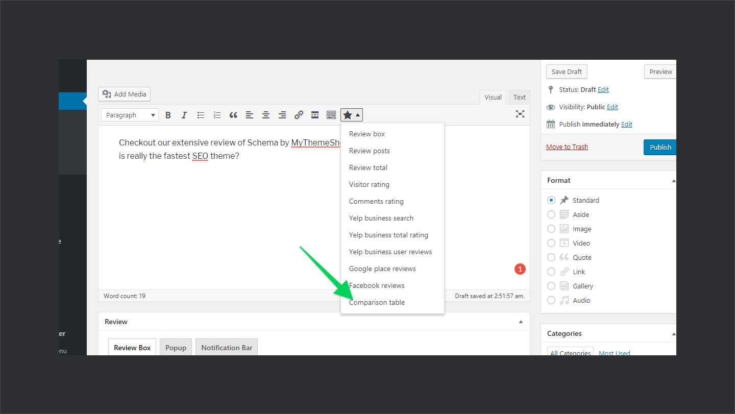 Comparison Table Wp Review Pro