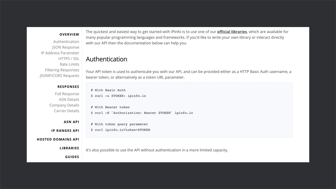 Ipinfo Documentation